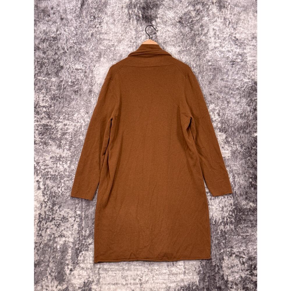 Lilysilk Sweater Large Women 100% Cashmere Wrap Shawl Long Toffee Brown Cardigan - Picture 3 of 9